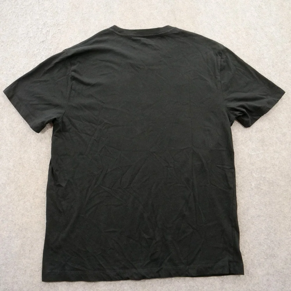 True Religion Shirt Mens Extra Large Black Crew Graphic Print Logo Short Sleeve